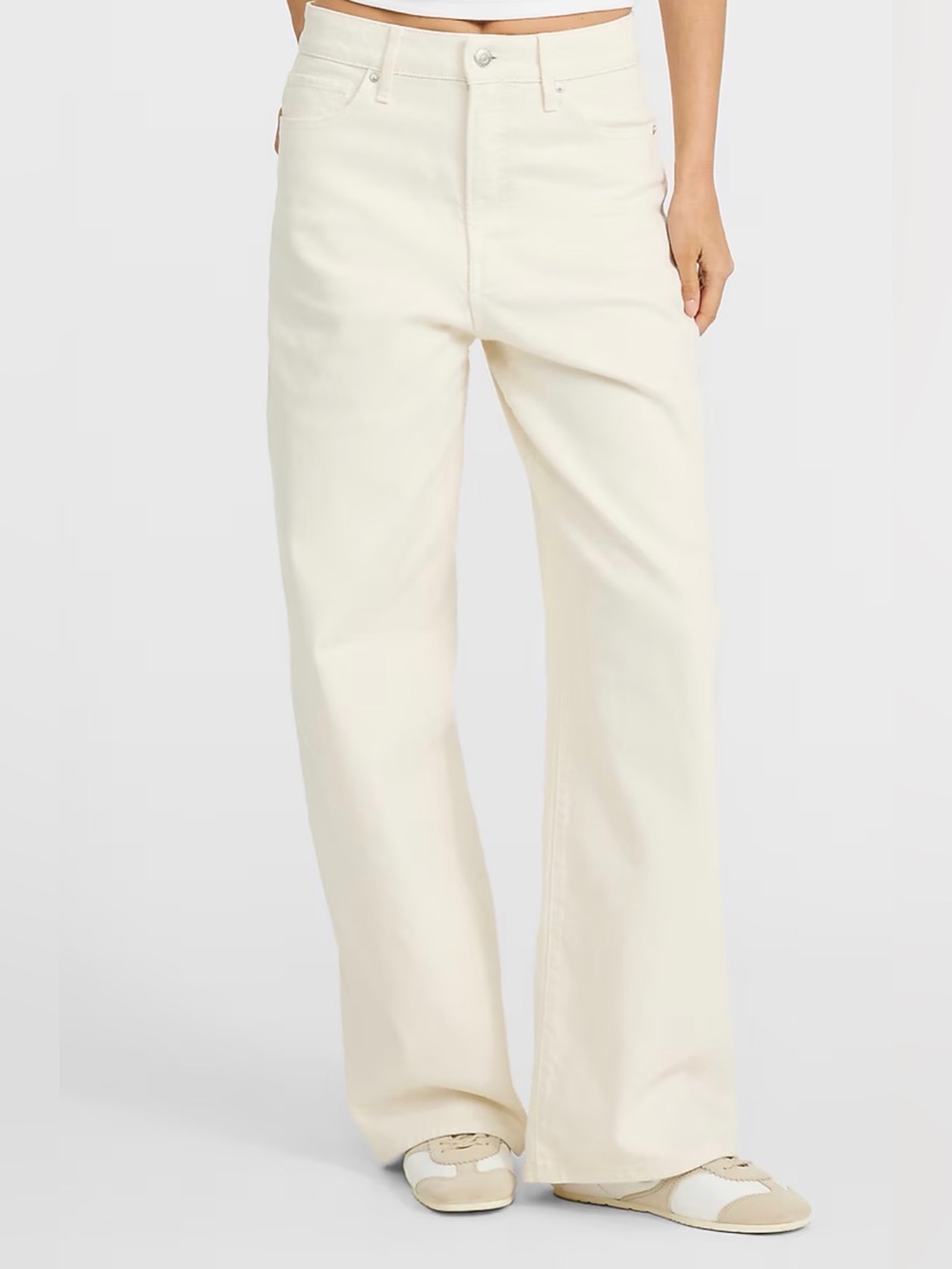 NWT Express Low Slung Baggy Ivory Jeans